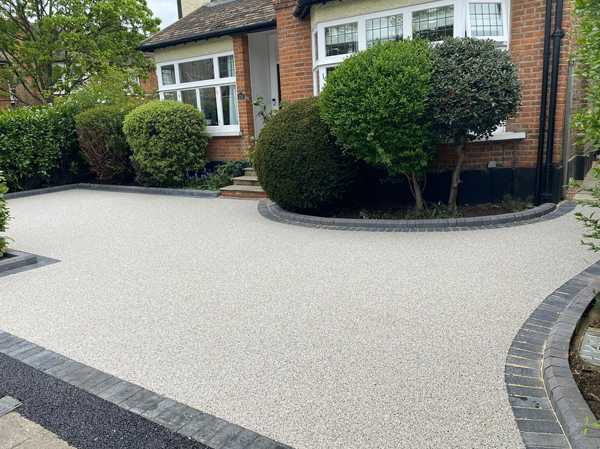 New grey resin driveway New grey resin driveway